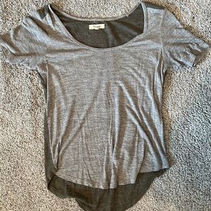Madewell soft gray and army green short sleeve top size XS